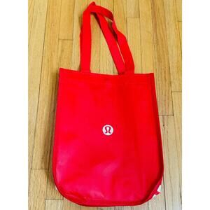Lululemon Red and White Snap Tote Bag NEW